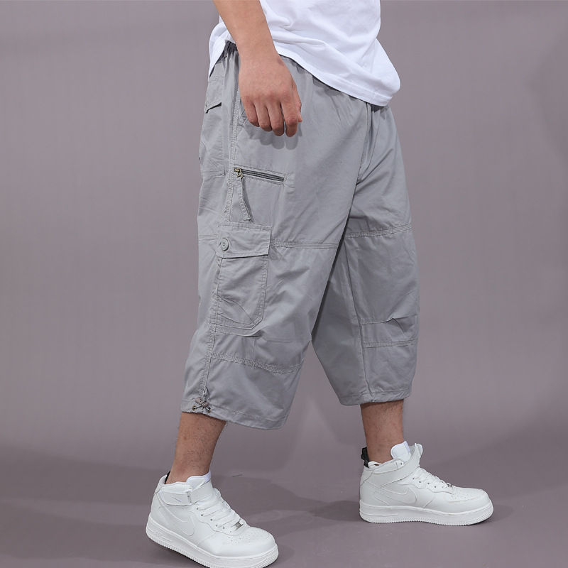 Wholesale Capri Pants Men's Overalls Pants Men's Loose Thin Men's Multi-pocket Outdoor Sports Casual Shorts — image 2 of 17