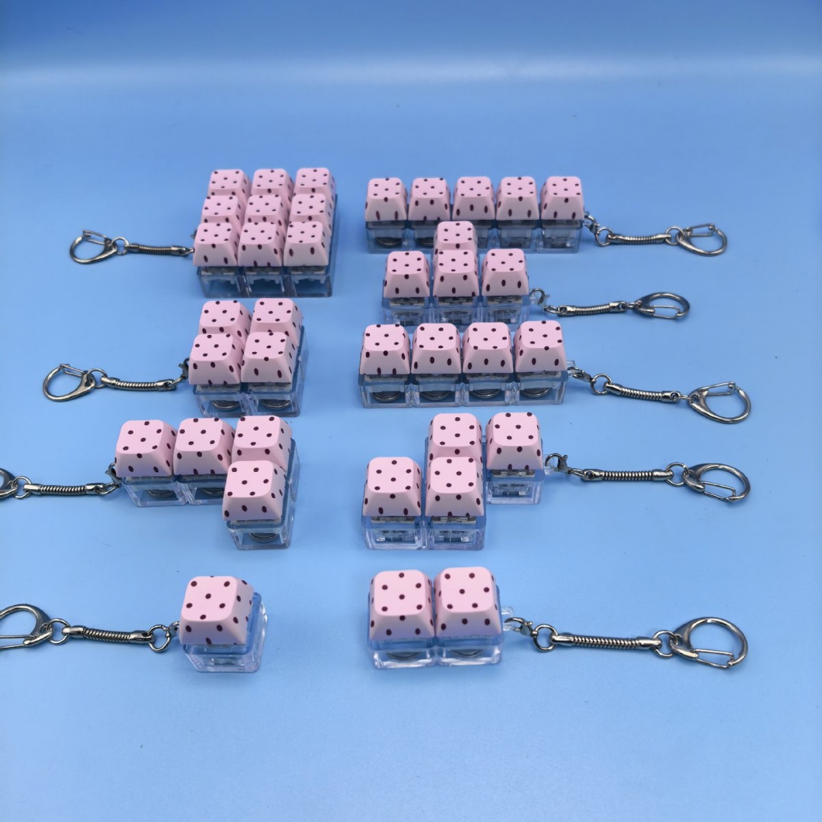 Dragon Fruit Polka Dot Key Tastatură antistres Jucărie Tester tastatură mecanică Tastatură antistres luminoasă Tastatură accesoriu