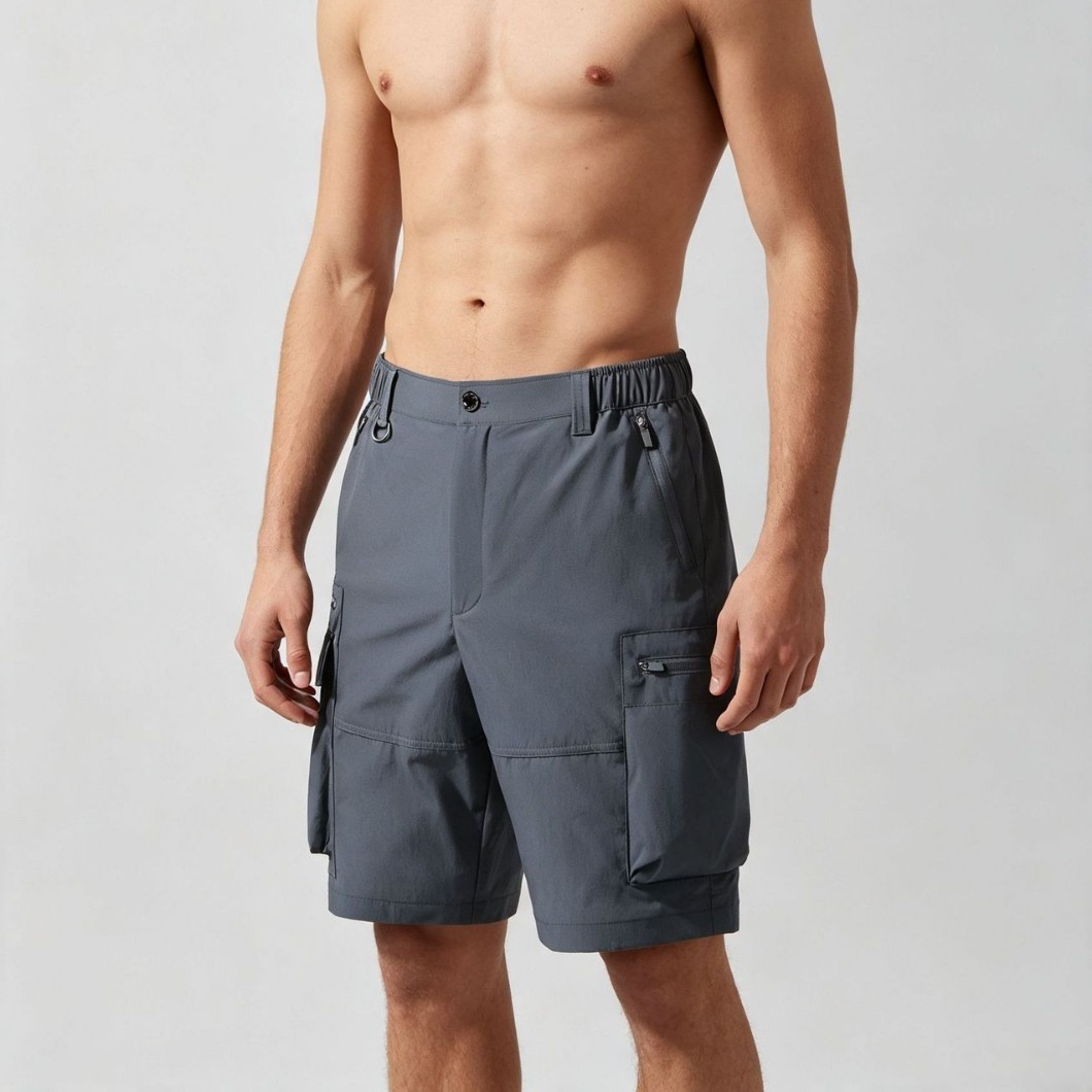 New Summer Workwear Shorts With Multiple Pockets For Outdoor Casual Hiking And Sports Men's Five-Pocket Shorts