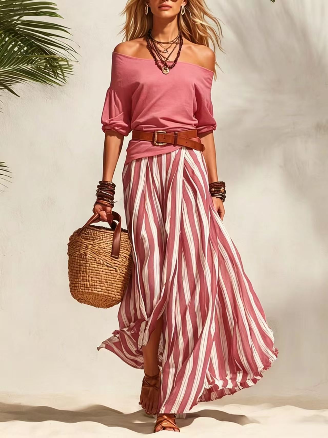 One-Shoulder Bubble Sleeve Set in Sunflower