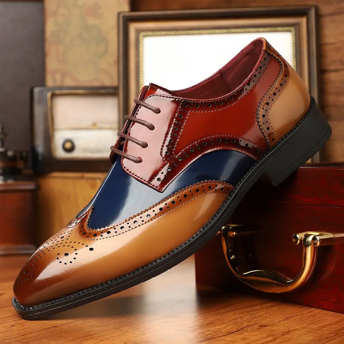 Amazon And AliExpress Best-selling Cross-border Men's British-style Leather Shoes, Business Formal Pointed-toe Large-size Casual Men's Shoes