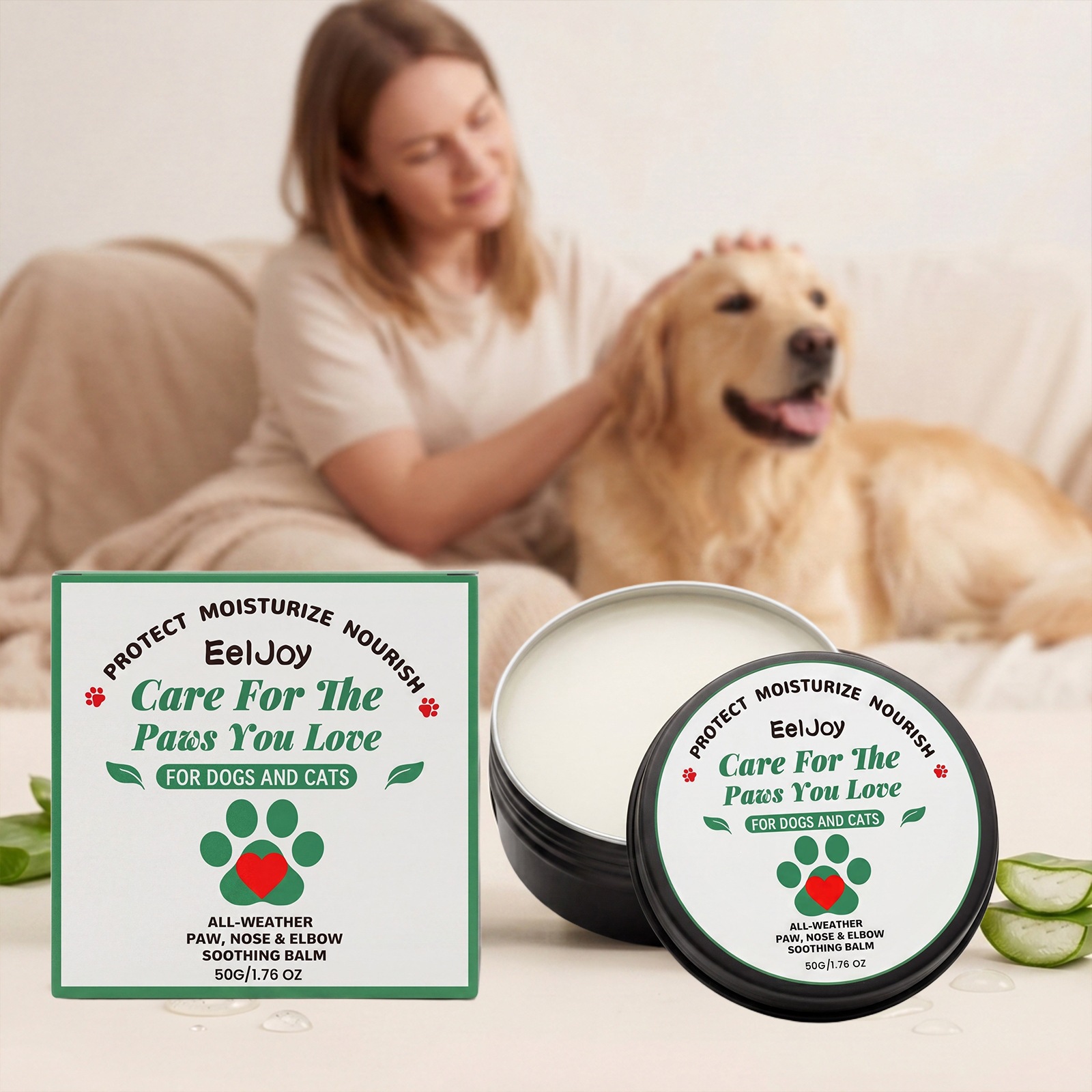 Eeljoy Pet Paw And Nose Care Wax, Universal Moisturizing Paw And Nose Care Protective Moisturizing Wax For Cats And Dogs