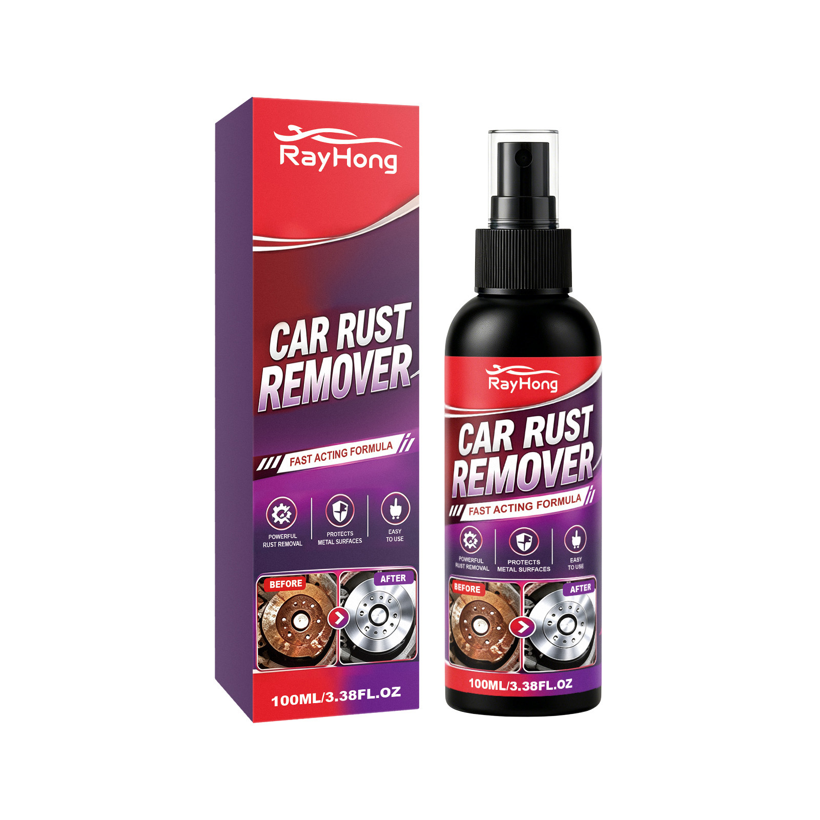 Automobile Rust Removal Agent Automobile Wheel Rust Removal Anti-rust Metal Decontamination Curing Vehicle Cleaner