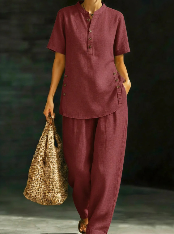 Ensemble Lin Femme Élégant Été – 6 Tailles – Dropvet Ensemble Lin Femme Élégant Été – 6 Tailles – boutique mode femme homme Dropvet