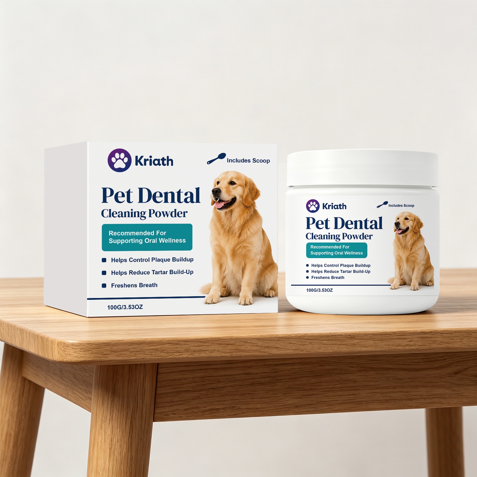 Kriath Pet Tooth Cleaning Powder, Fine Powder