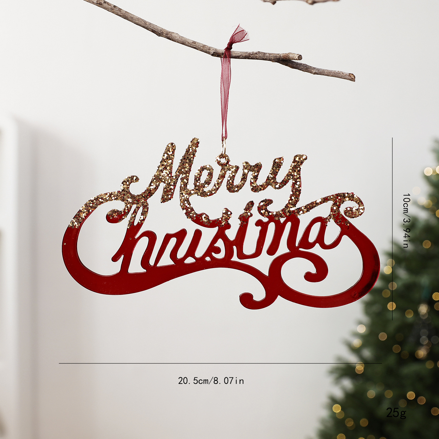 Burgundy Acrylic Christmas Ornaments, picture 4 of 12