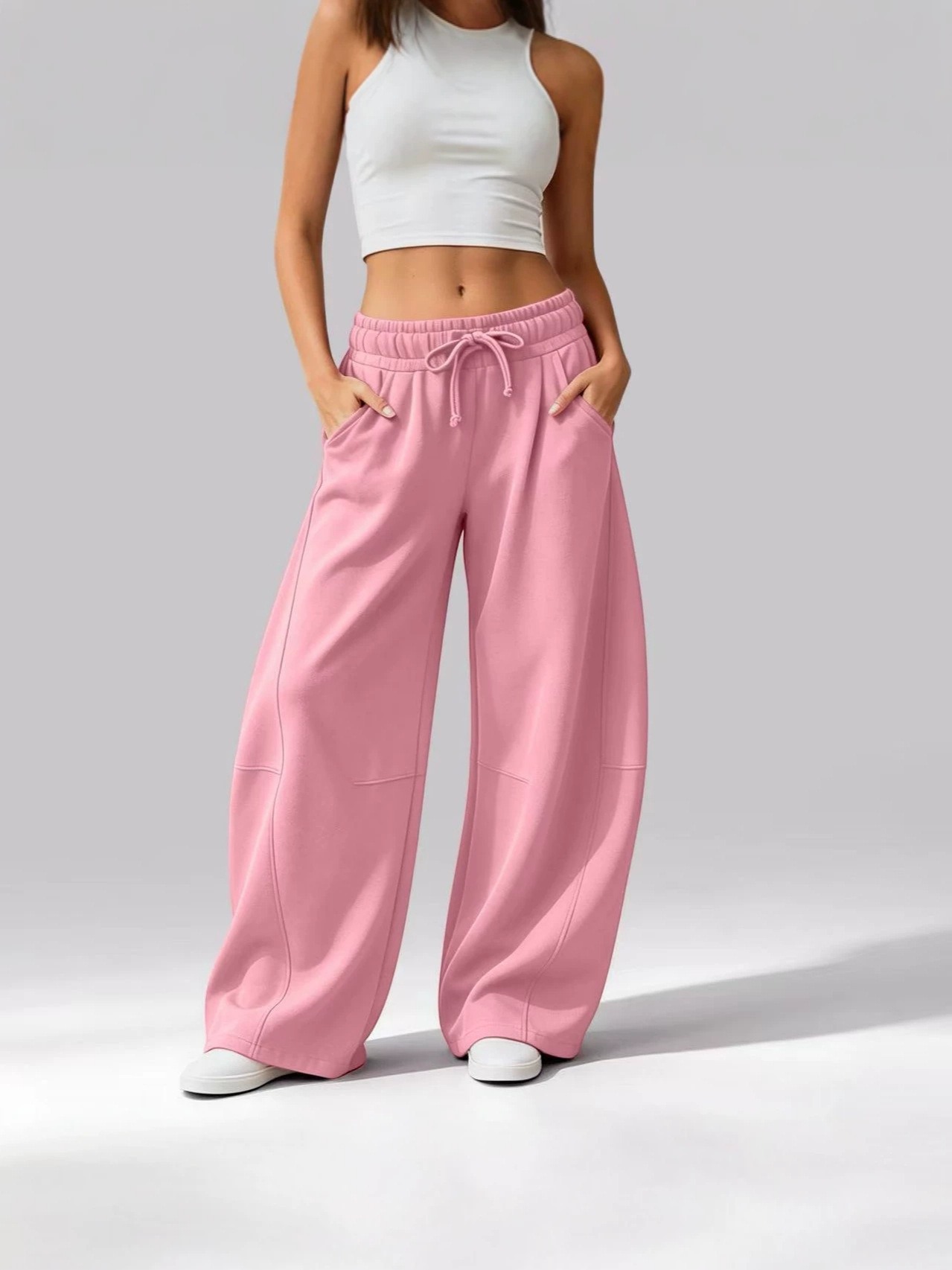 Fleece-Lined Wide-Leg Sweatpants, picture 5 of 11