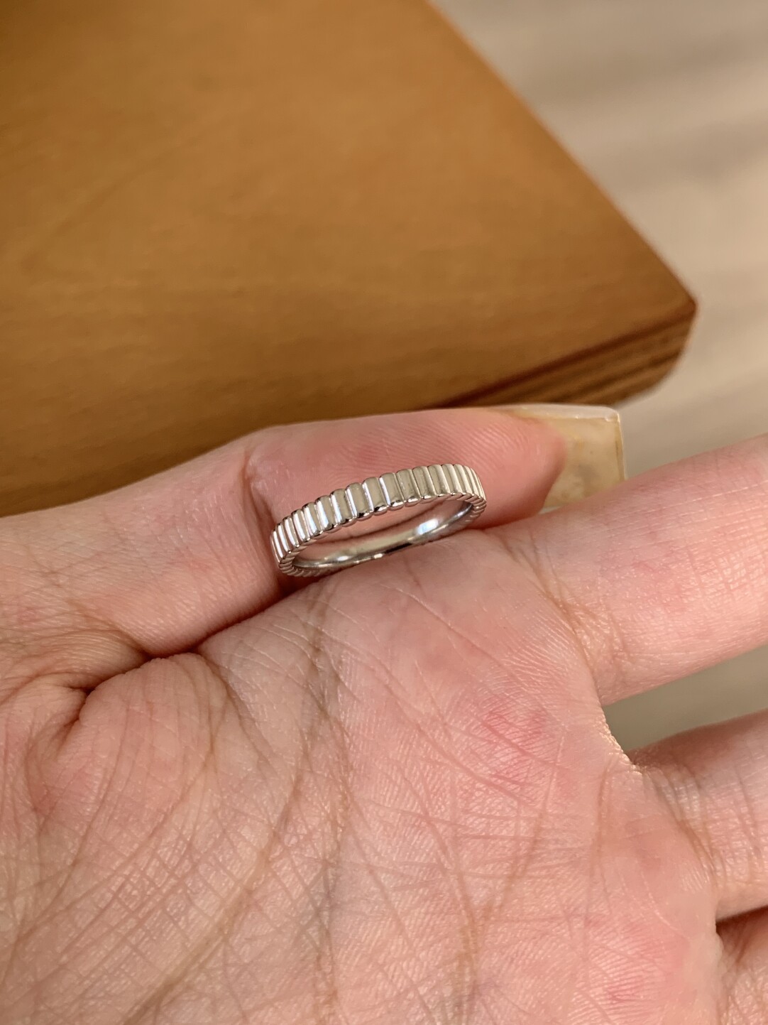 Gilded Wheat Ear Band Ring, picture 5 of 5