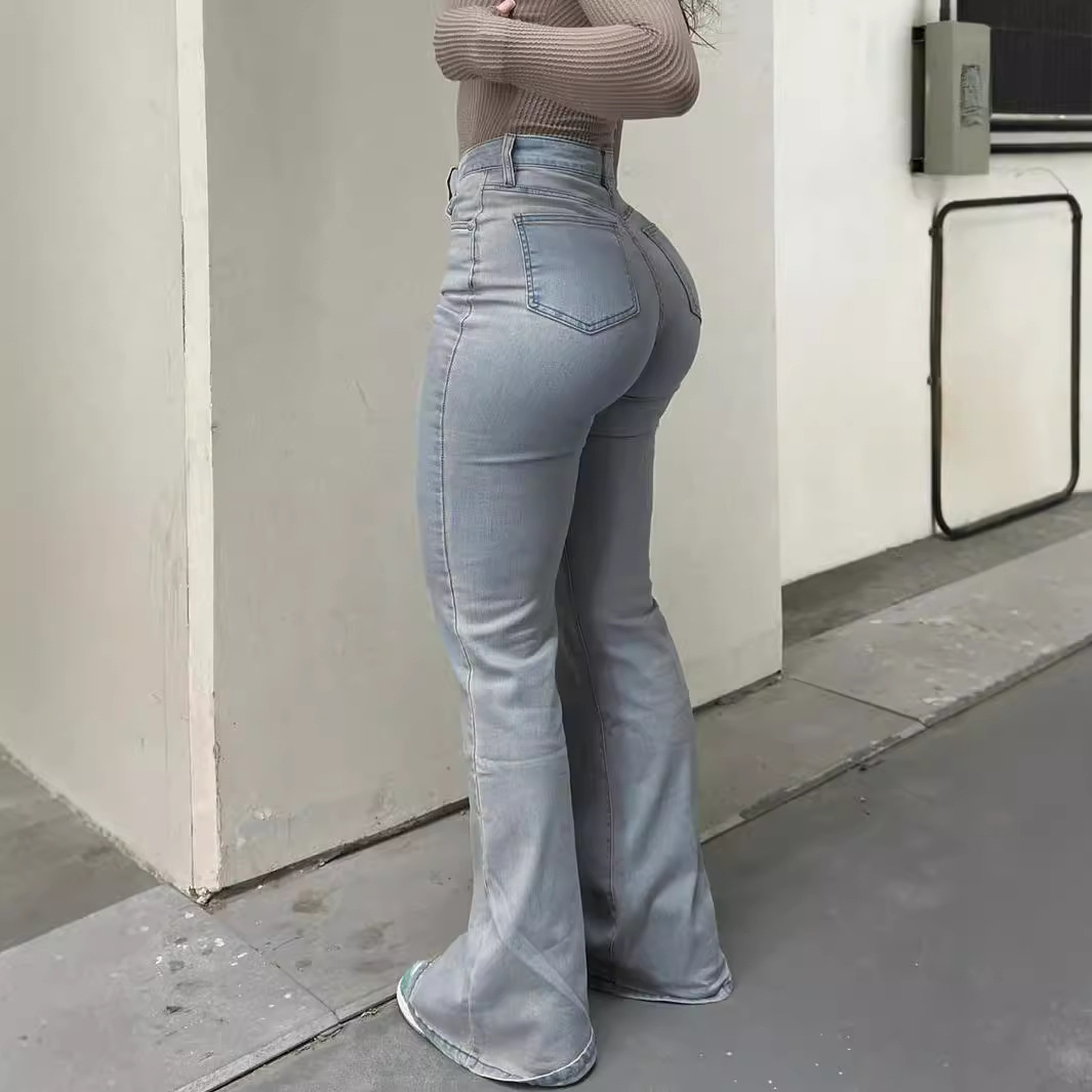 Cross-Border Popular Amazon Temu New Straight Jeans Women's American Casual Workwear Pants