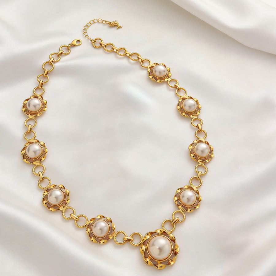 Geometric Pearl Jewelry Set