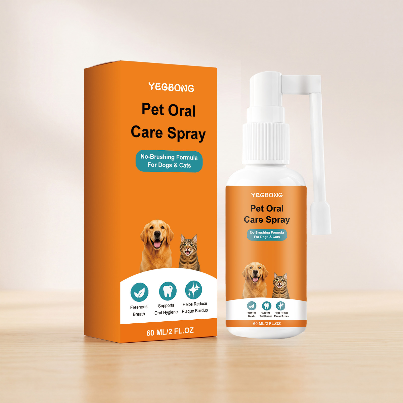 Yegbong Pet Oral Care Spray Freshens Breath