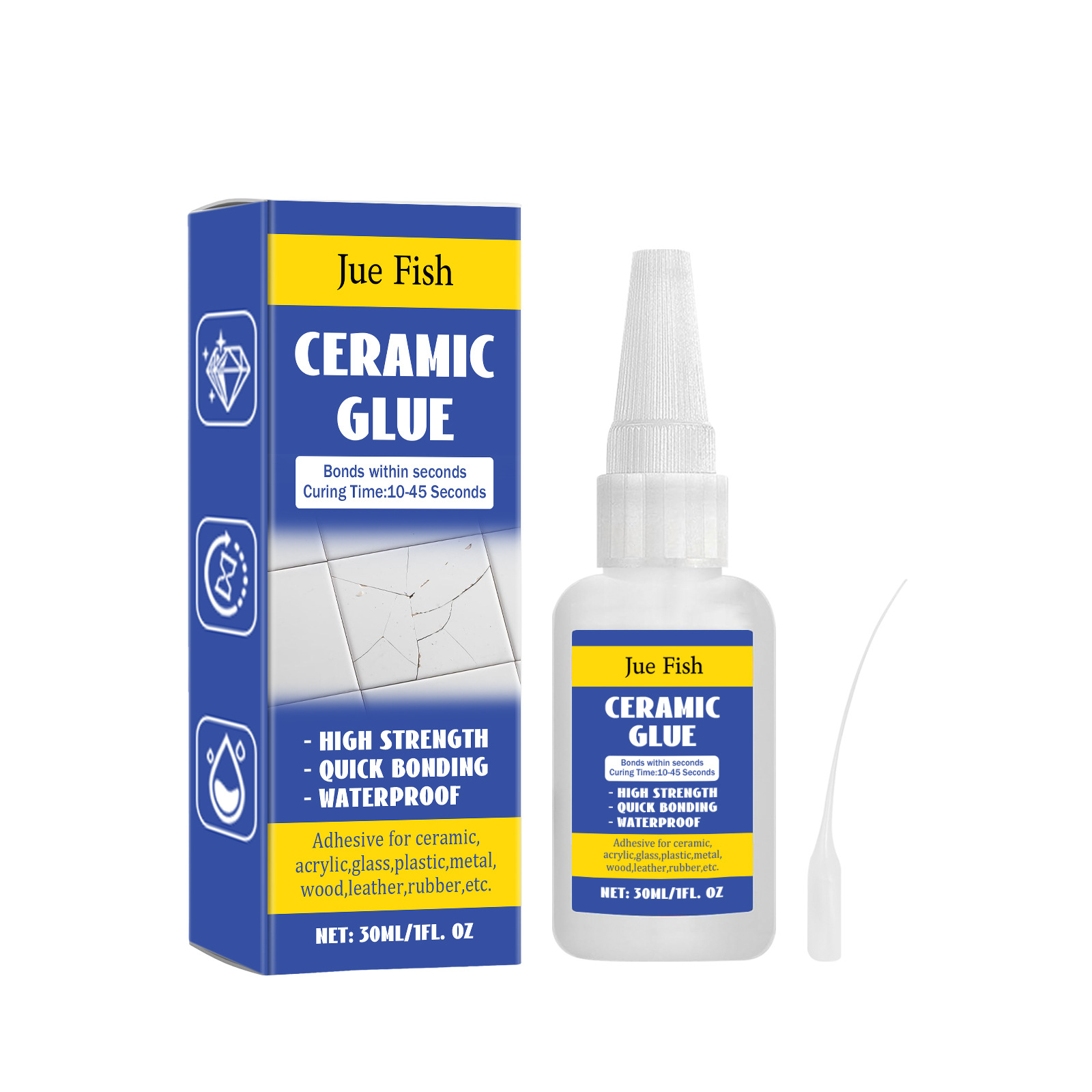 Juefish Ceramic Repair Glue Is A Multi-Functional Repair Glue For Household Porcelain To Quickly Repair Ceramic Cracks And Damage