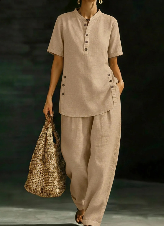 Ensemble Lin Femme Élégant Été – 6 Tailles – Dropvet Ensemble Lin Femme Élégant Été – 6 Tailles – boutique mode femme homme Dropvet