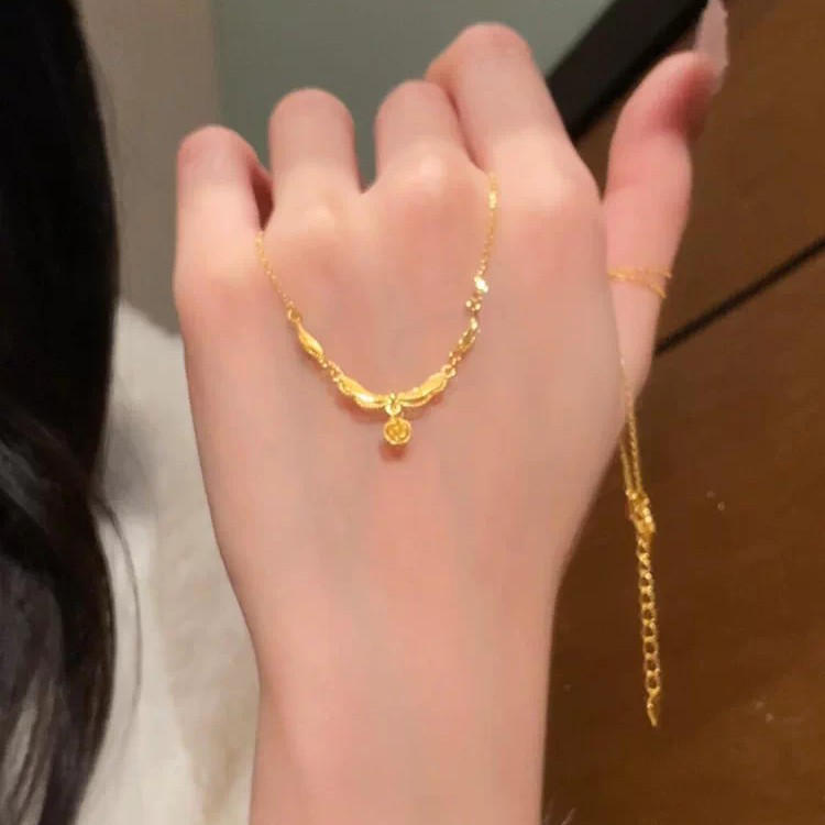 New Chinese Style Gold Tone Rose Wave