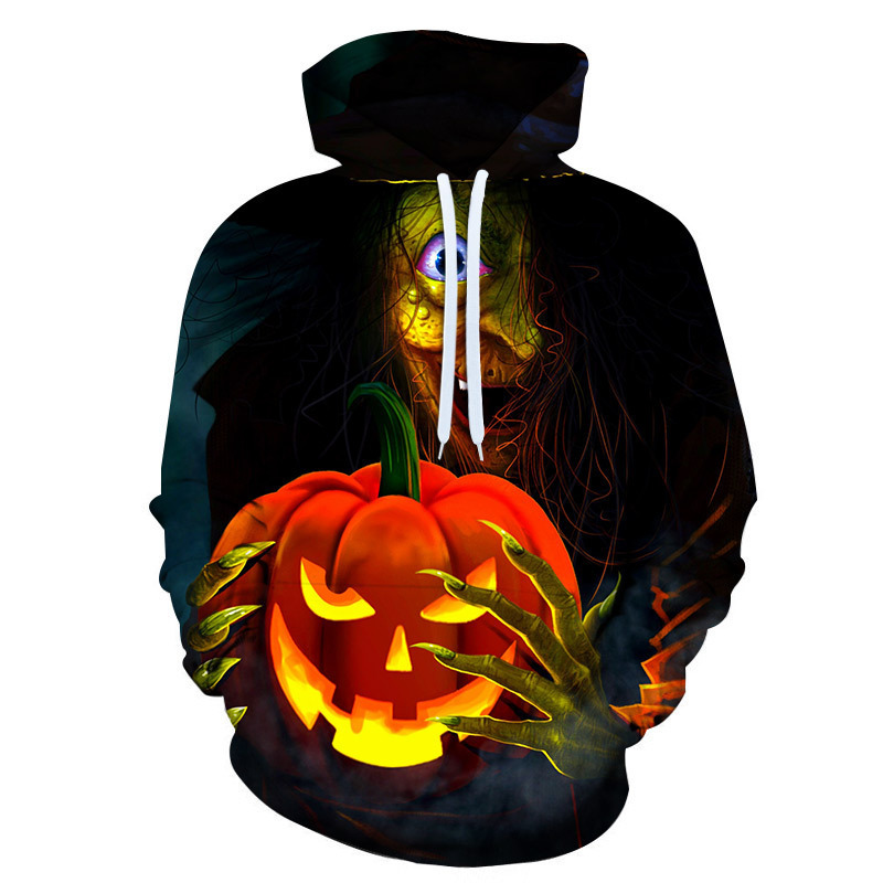 Spring and Autumn 3D Halloween Sweater Digital Printing Hoodie