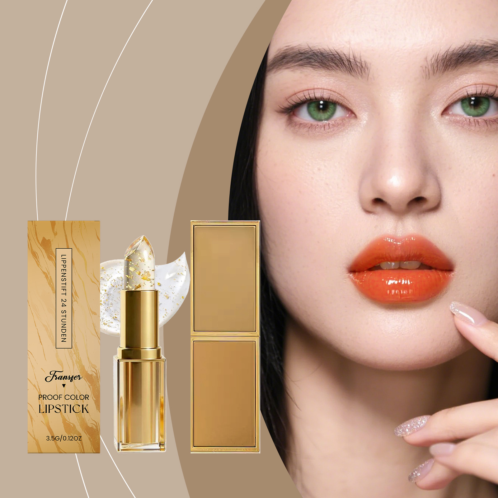 Gold Foil Color-Changing Moisturizing Lip Balm, Moisturizer