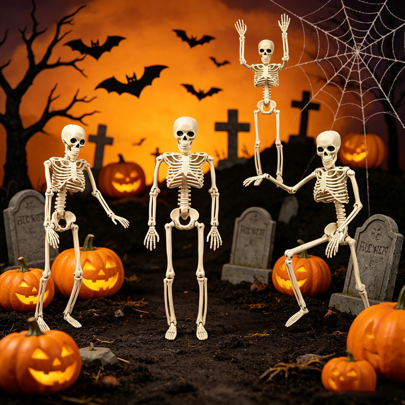 Hanging skeleton Halloween decoration for doorway