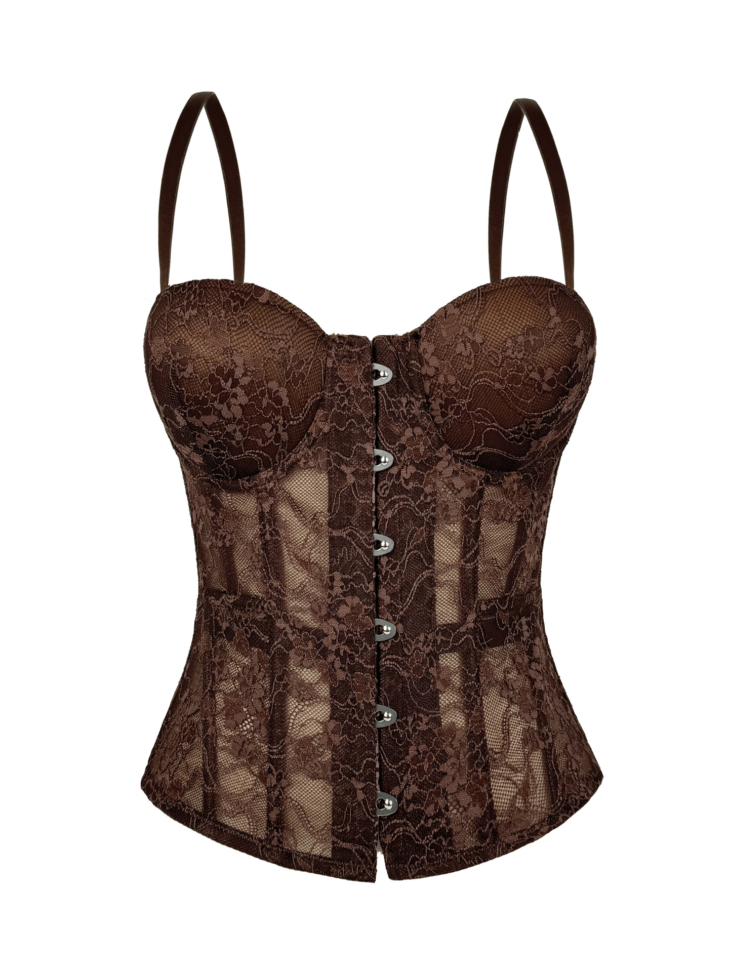 New Lace Embroidered Fishbone Corset Slimming Camisole