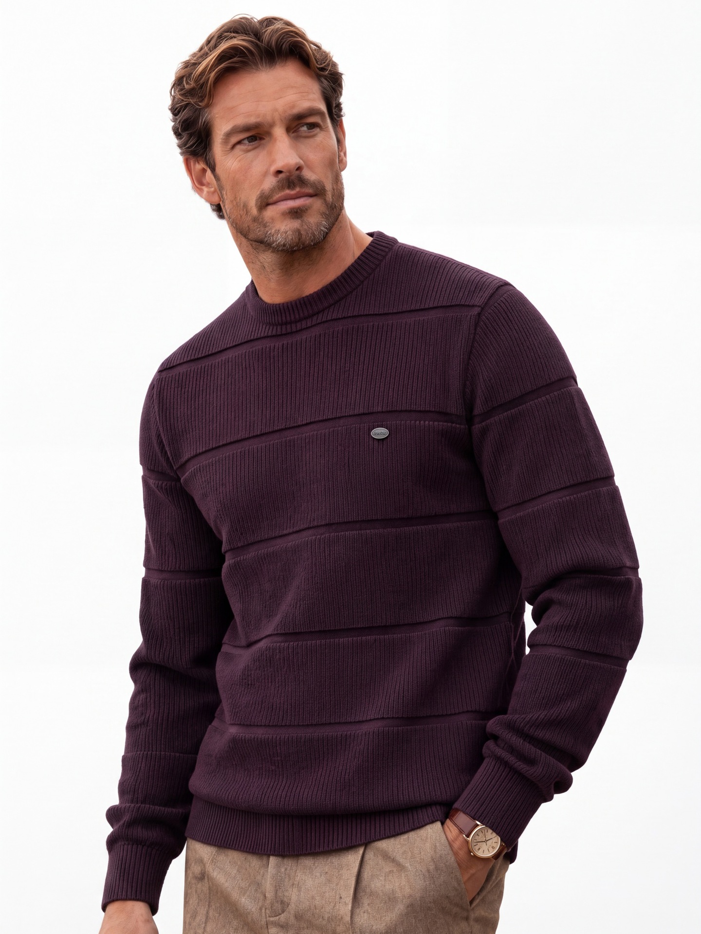 2026 AutumnWinter New Foreign Trade Round Neck Sweater For Men, Business Casual Cross-Border Men's Pullover Sweater, Men's Knitwear