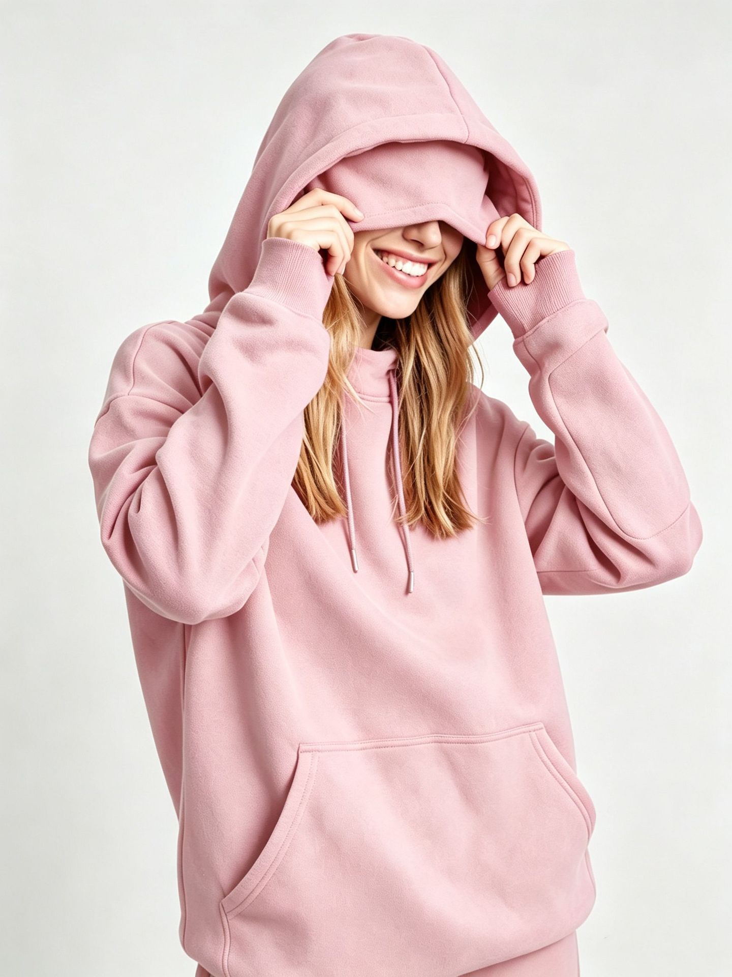 2026 Autumn Winter New European And American Style Fleece-Lined Hoodie For Women, Solid Color, Loose Fit, Casual Pullover, Cross-Border Women's Clothing product image