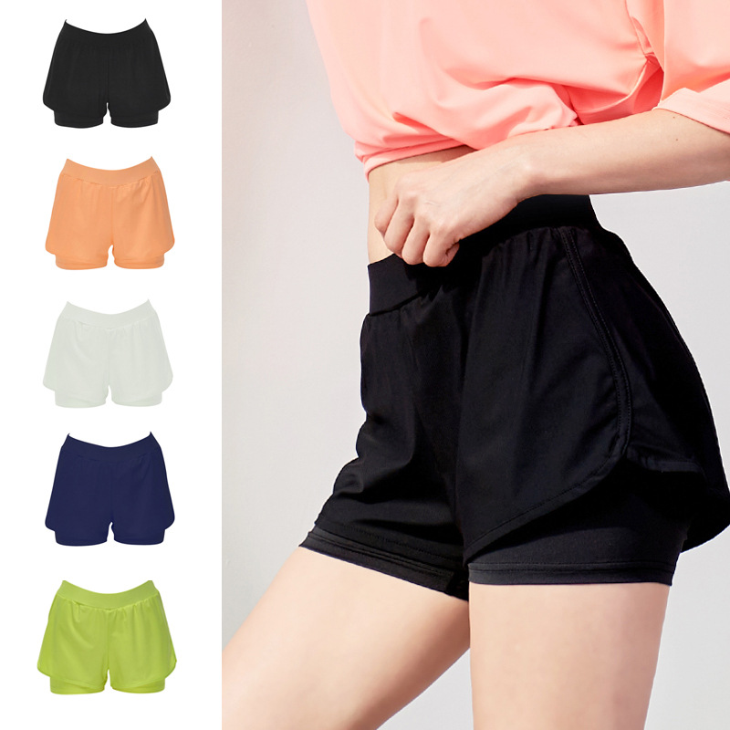 Swimming Trunks Women's Sports Fake Two-piece Flat Angle Conservative Anti-running Light Slim Sunscreen Quick-drying Hot Spring Diving Surfing Shorts
