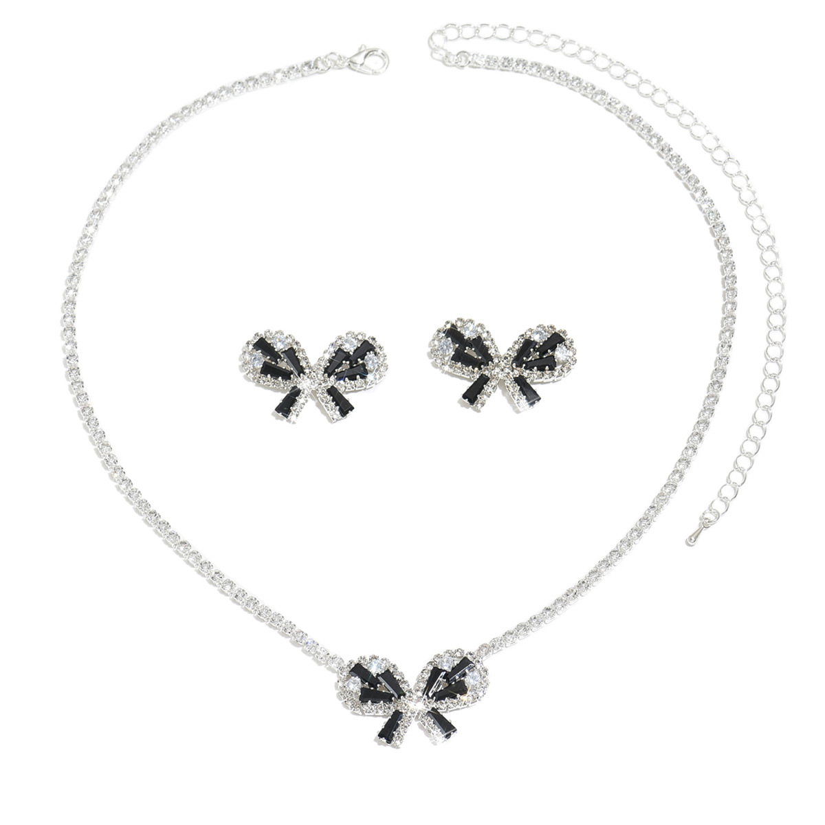 Crystal Bow Choker Necklace