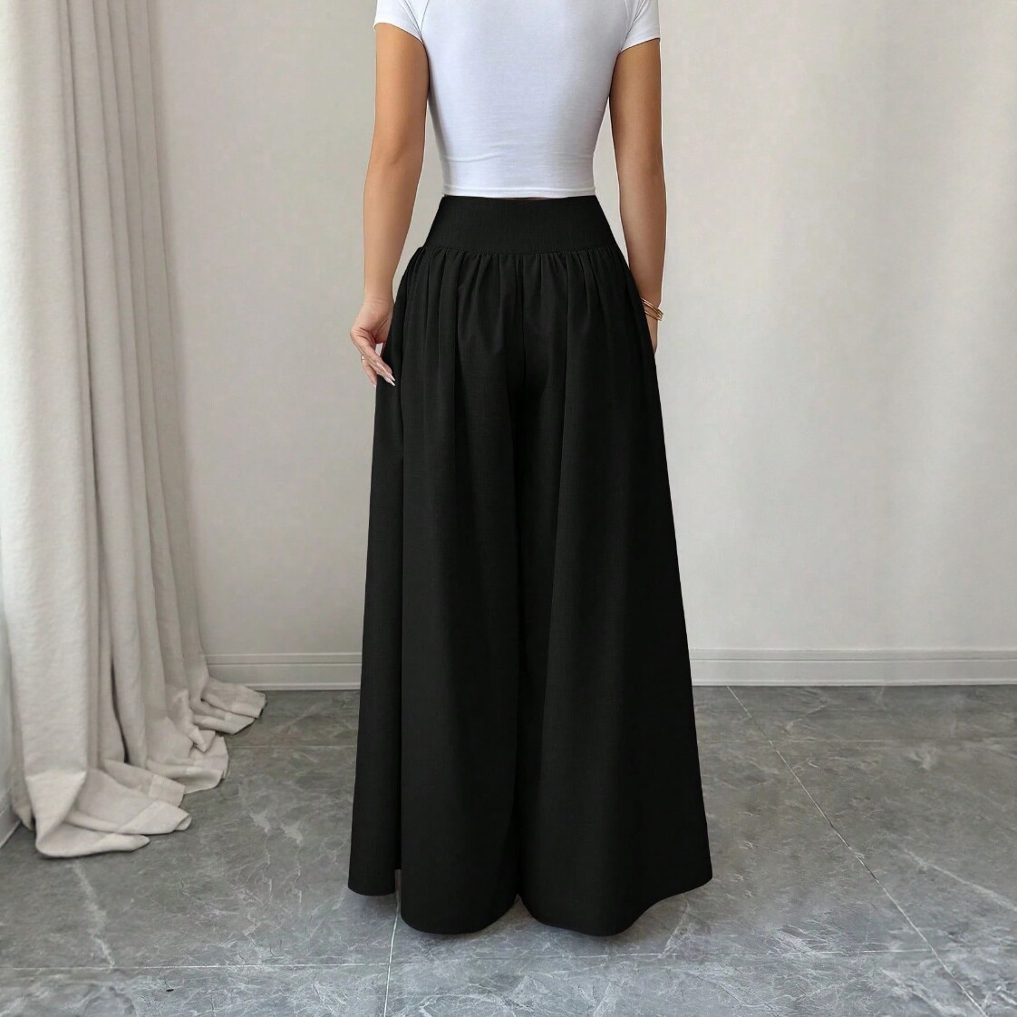 High-Waisted Wide-Leg Pants, picture 2 of 4