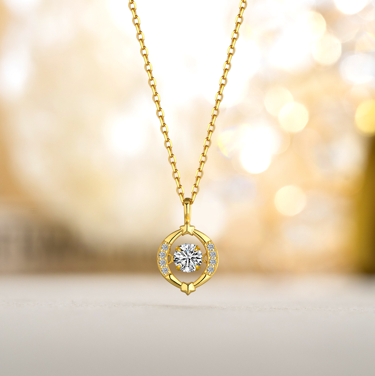 S925 Sterling Silver Hollow-Out Dynamic Heart Zircon