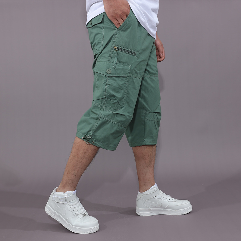 Wholesale Capri Pants Men's Overalls Pants Men's Loose Thin Men's Multi-pocket Outdoor Sports Casual Shorts — image 14 of 17