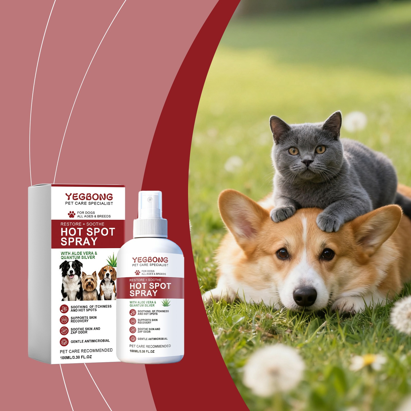 Yegbong Pet Skin Spray Gentle Care