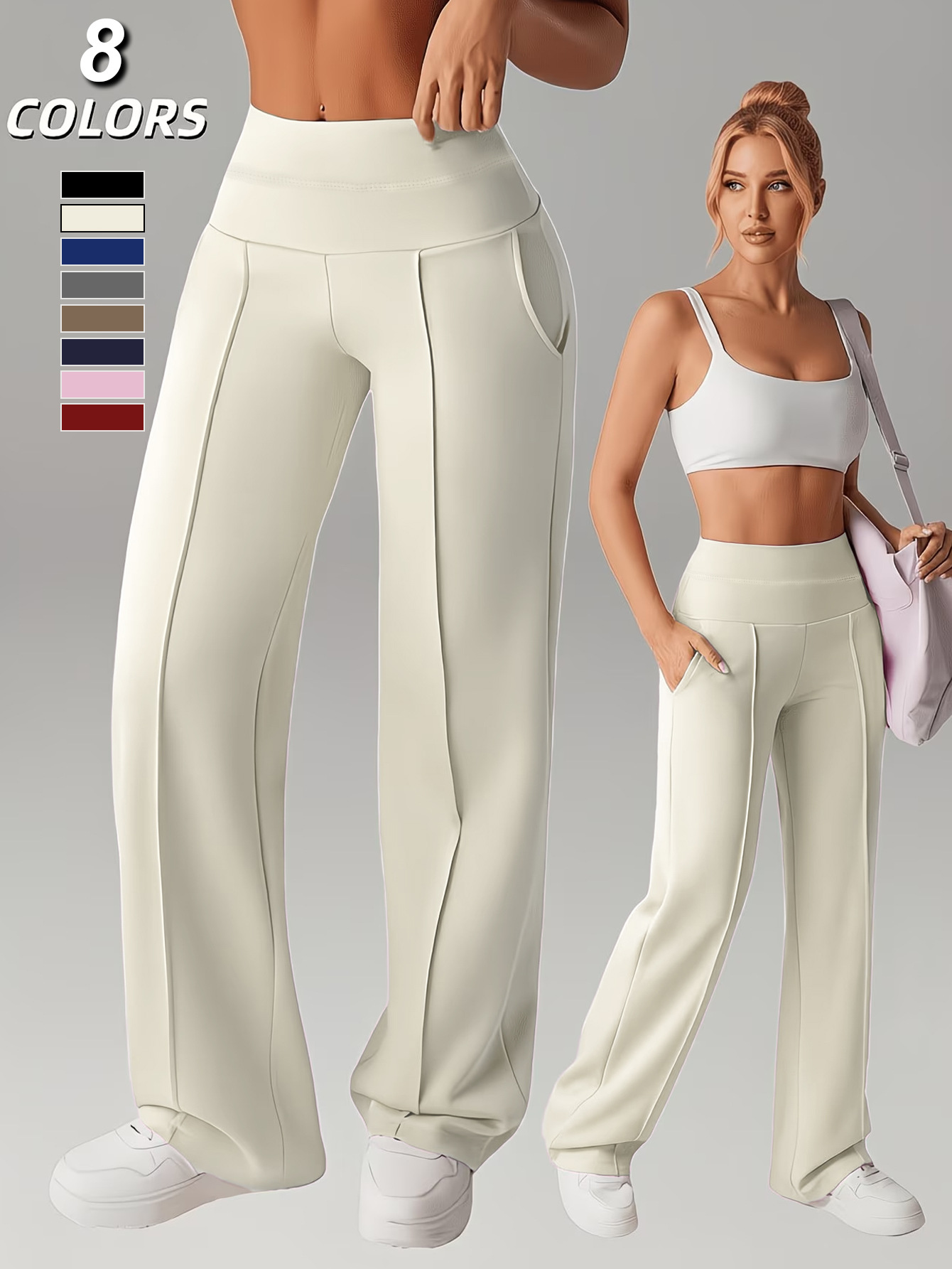 Women New Arrival Straight Leg Athletic Pants Loose Quick Dry Yoga Trousers For Pilates Running Training Fitness Casual Wear