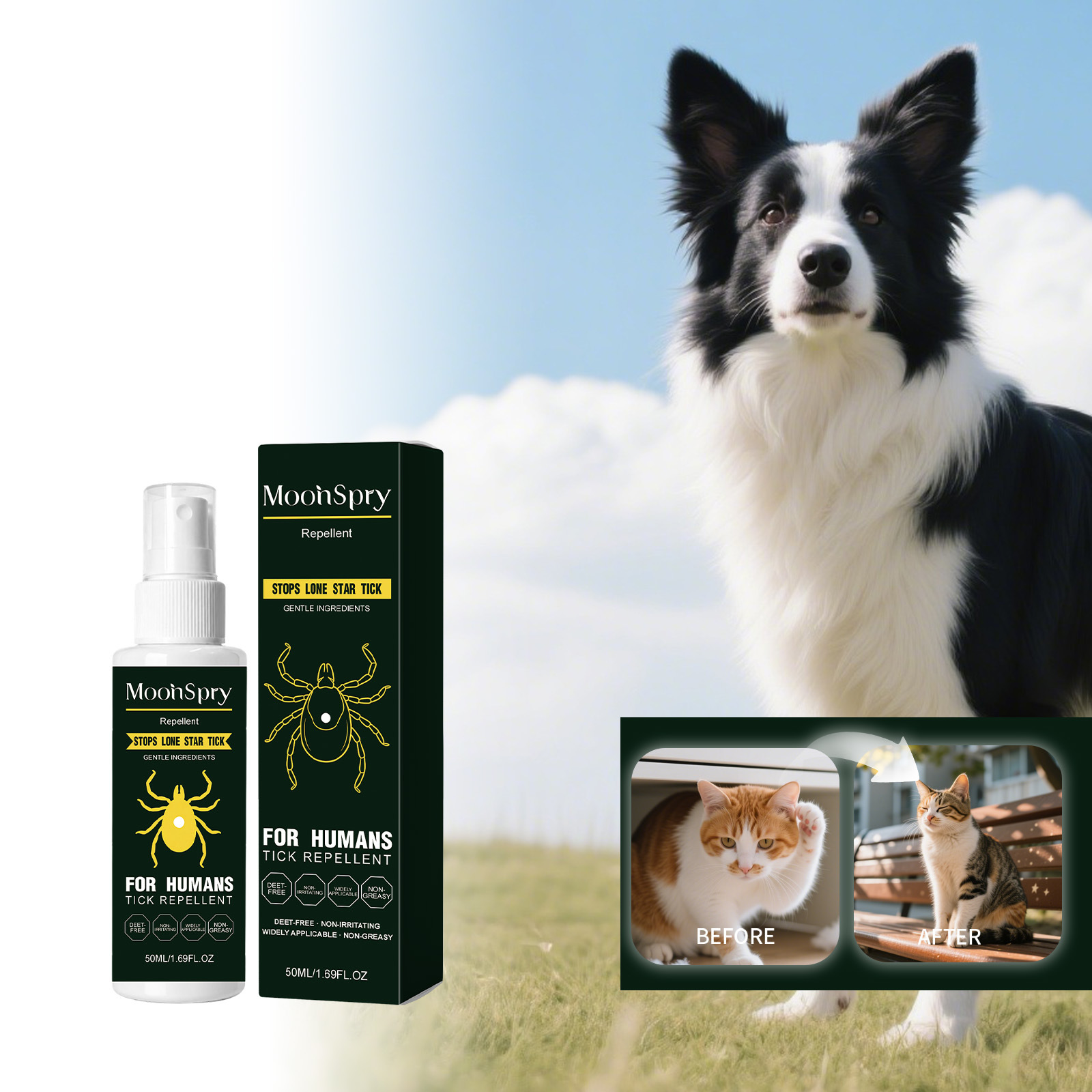 Tick Repellent Household Pet Cat Dog Skin