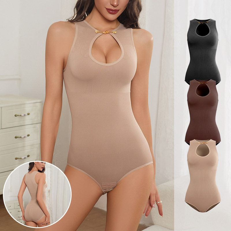 Amazon Buckle Waist-Cinching One-Piece Shapewear Body Shaper