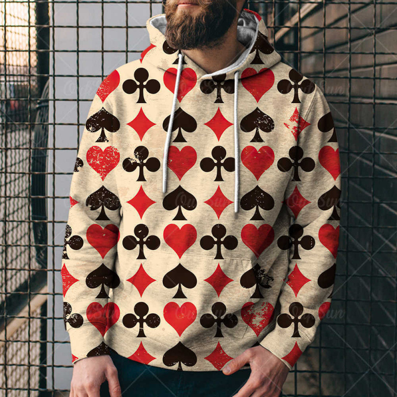 Spring and Autumn Fashion New Cool Poker 3D Digital
