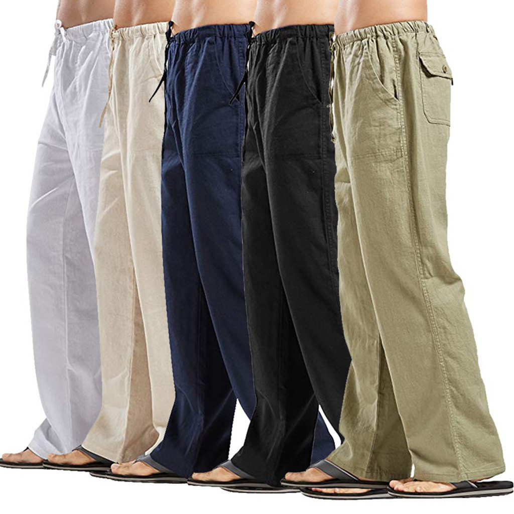 European And American Men's Linen Loose Large