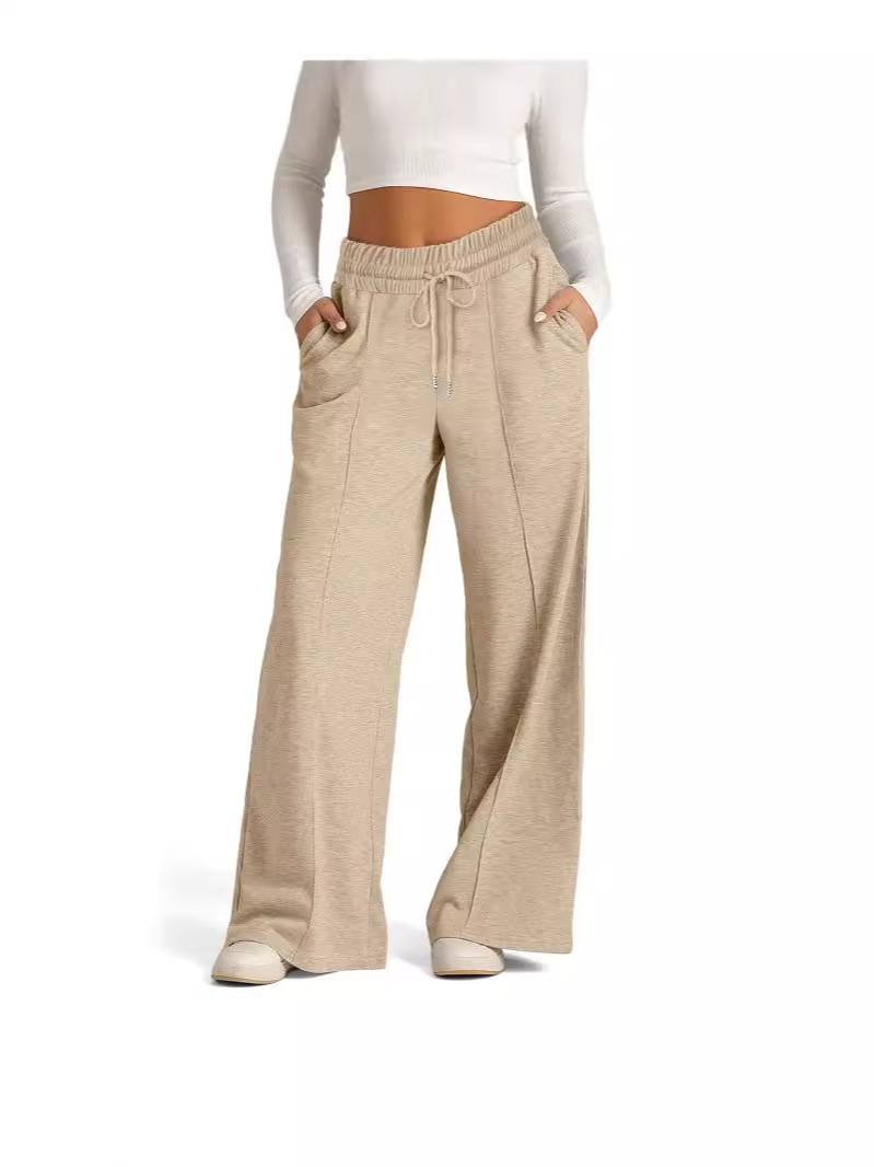 Drawstring Wide-Leg Pants