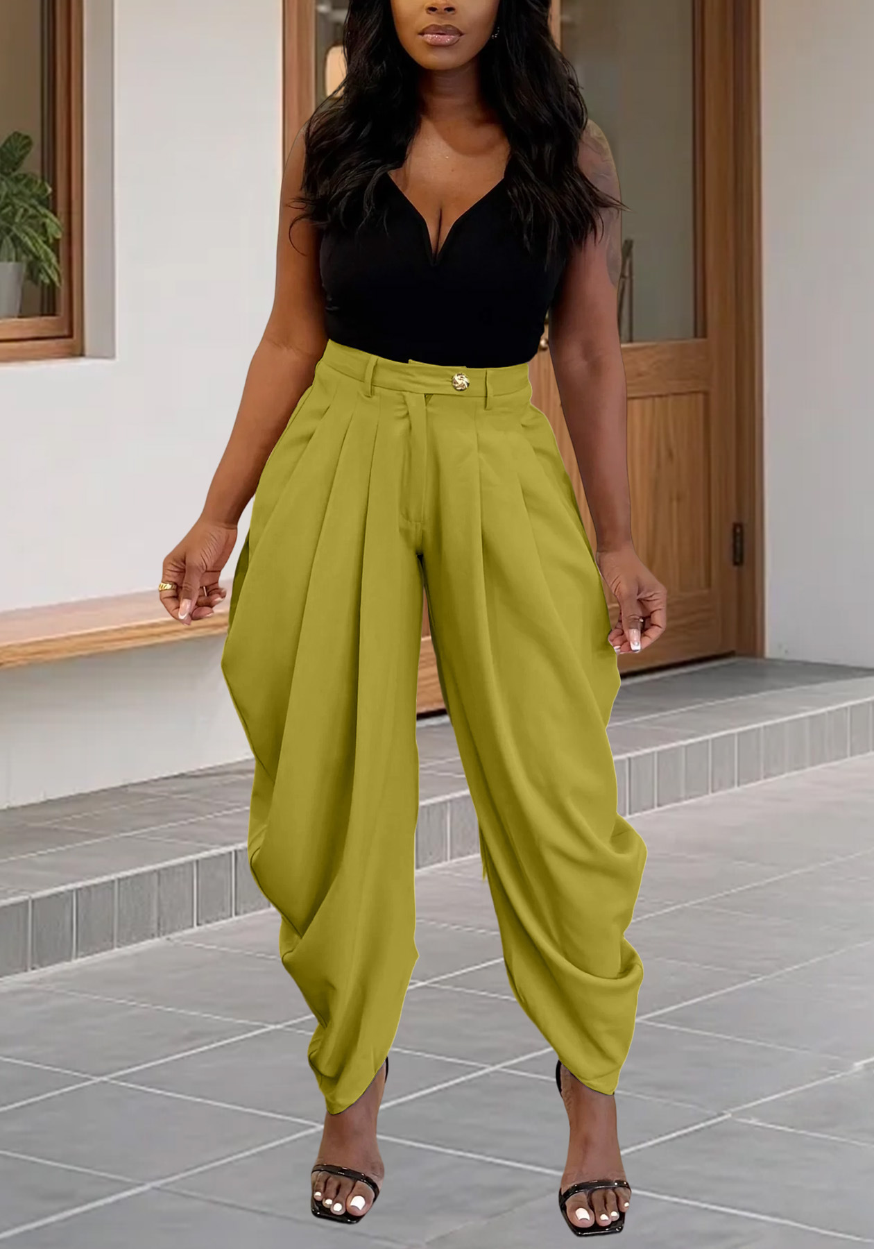 Pantalon femme ample style urbain