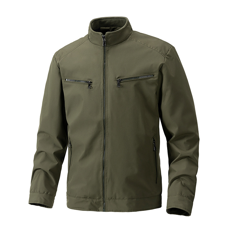 Amazon Cross-Border High-End Jacket Autumn And Winter Cotton Casual Jacket Men's Zipper Outdoor Commuting Simple Jacket