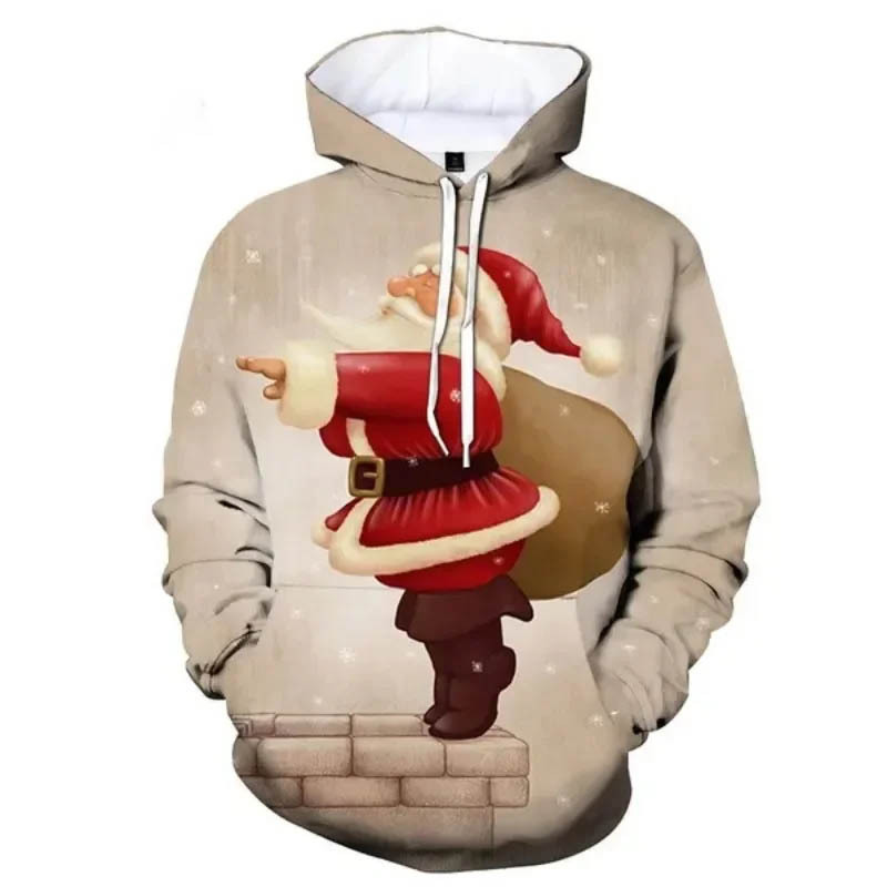 Spring and Autumn Harajuku Style Sweater Christmas Series 3D