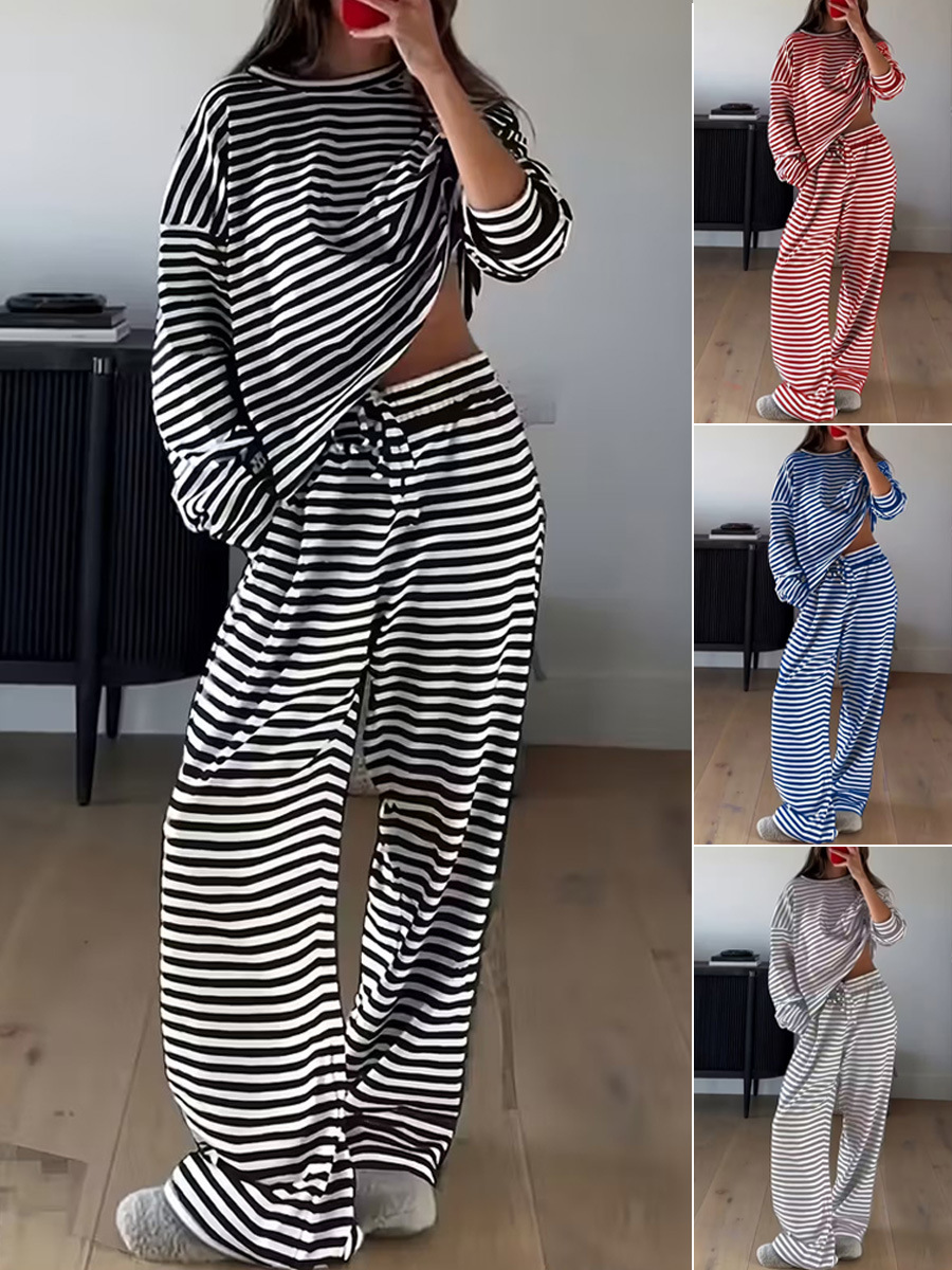 Popular European And American Women's Spring Striped