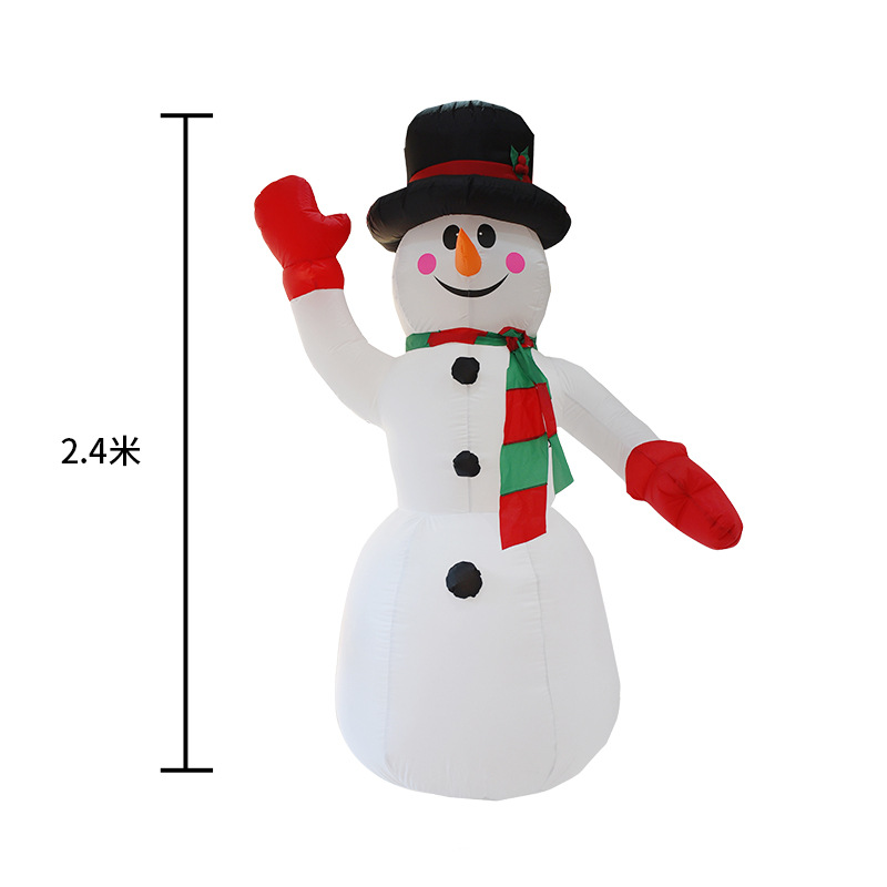 Cross-Border Popular Christmas Garden Decoration Gifts Inflatable Christmas Snowman Model Santa Claus Model Wholesale