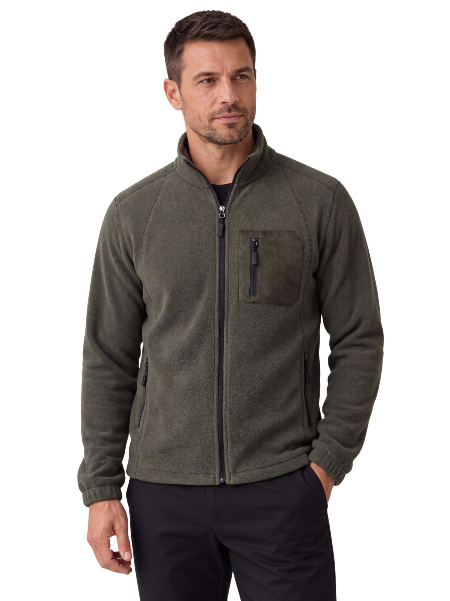 2026 Autumn Winter Cross-Border Trade Thickened Men's Fleece Sweatshirt For Outdoor Casual Wear, Men's Warm Fleece-Lined Sweatshirt