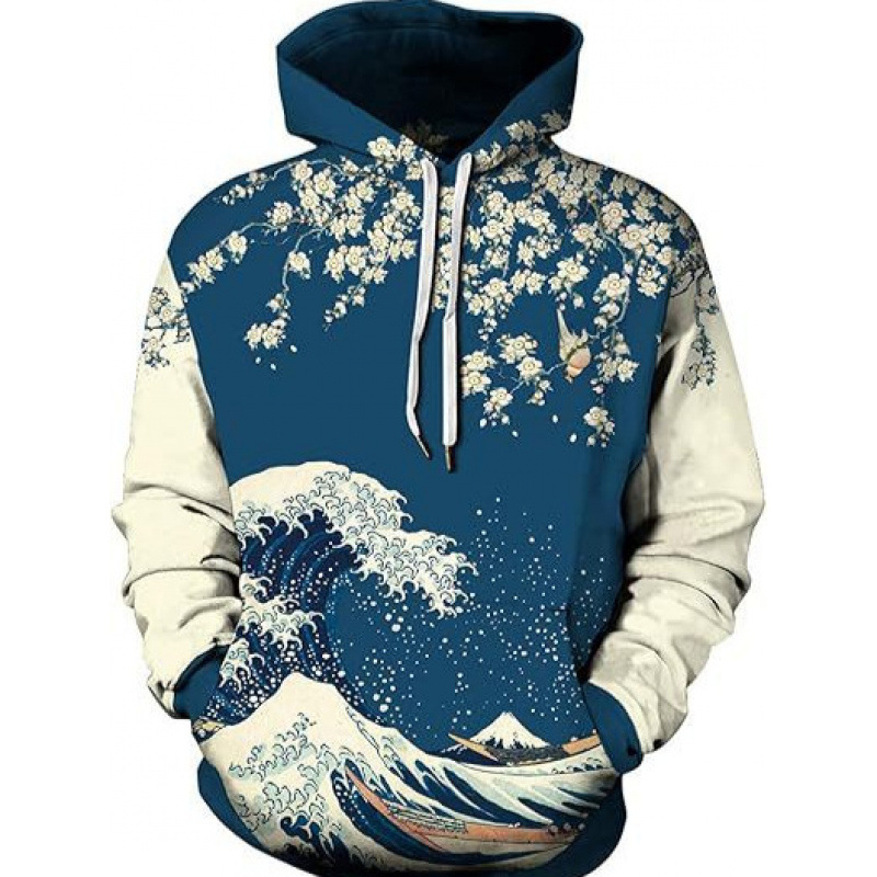 Explosions 3d Digital Printing Plus Size Loose Hooded Men's