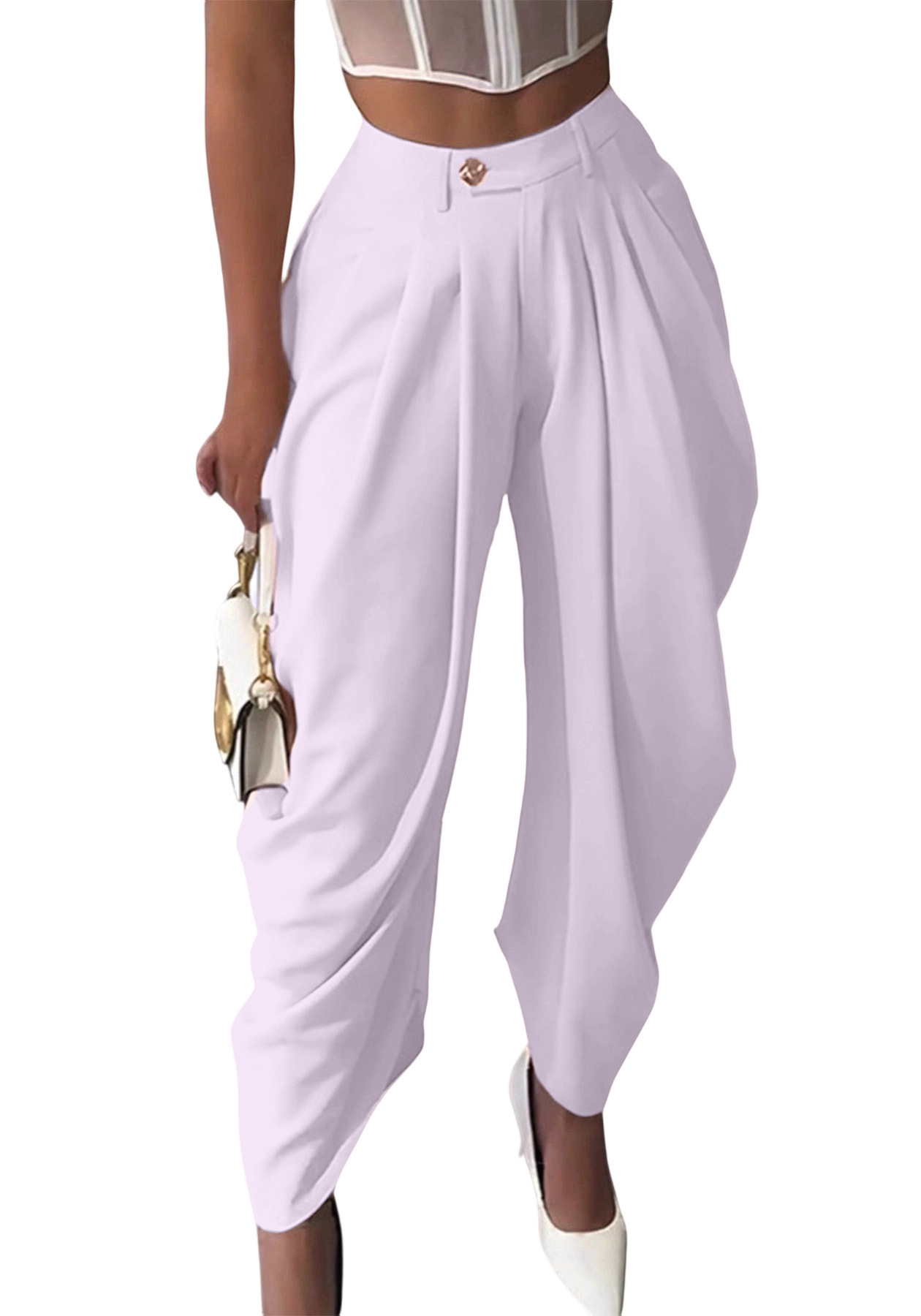 Pantalon femme ample style urbain