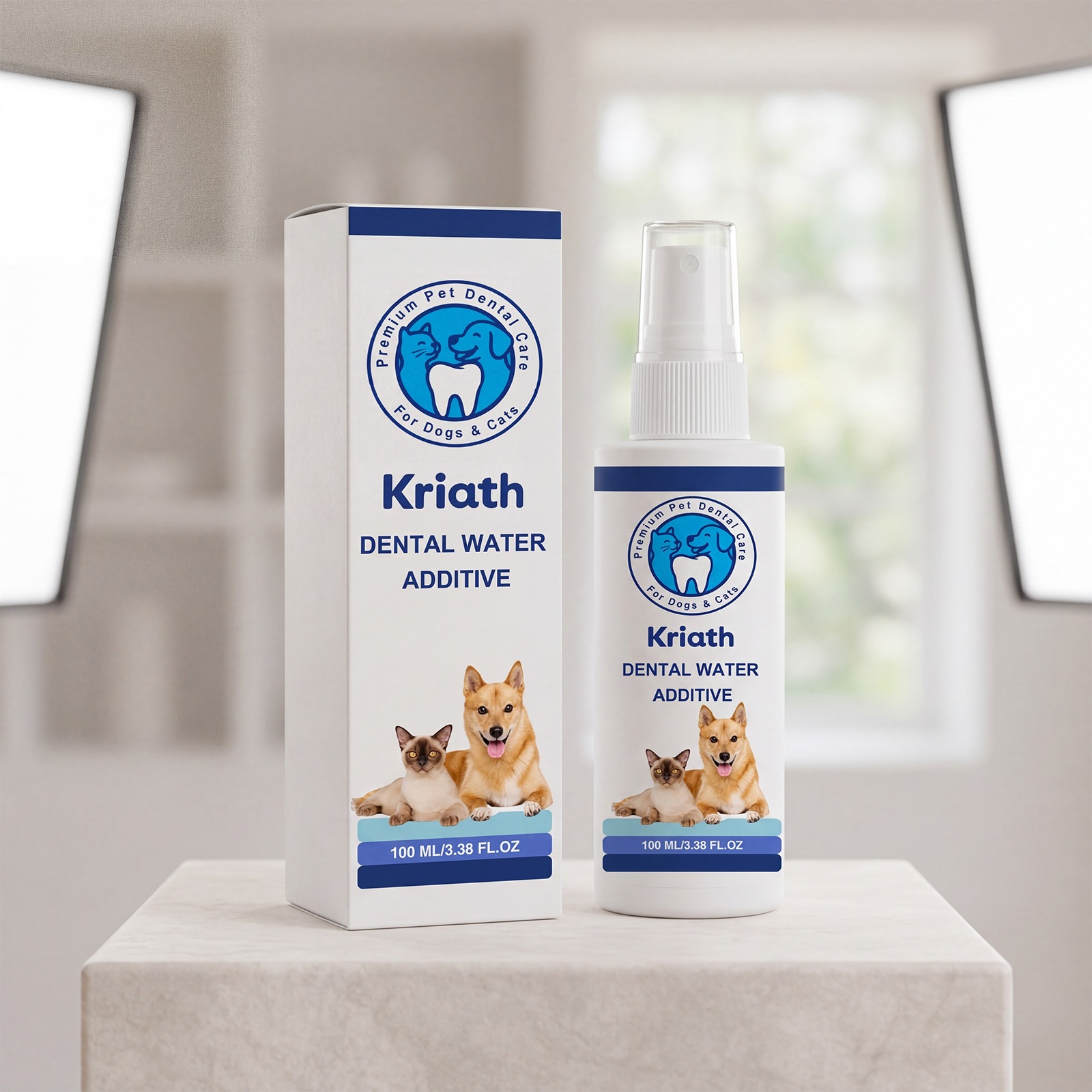 Kriath Pet Drinkable Mouthwash Gentle Formula Freshens