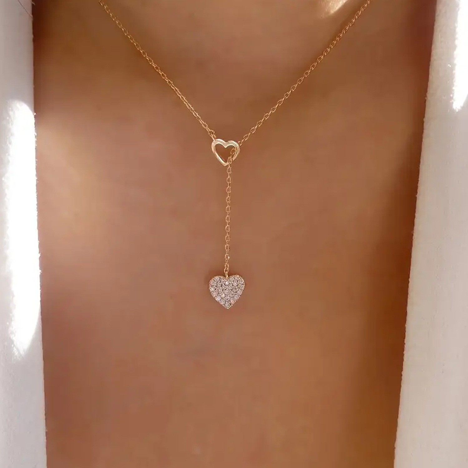 European And American Hot-Selling Love Rhinestone Pendant