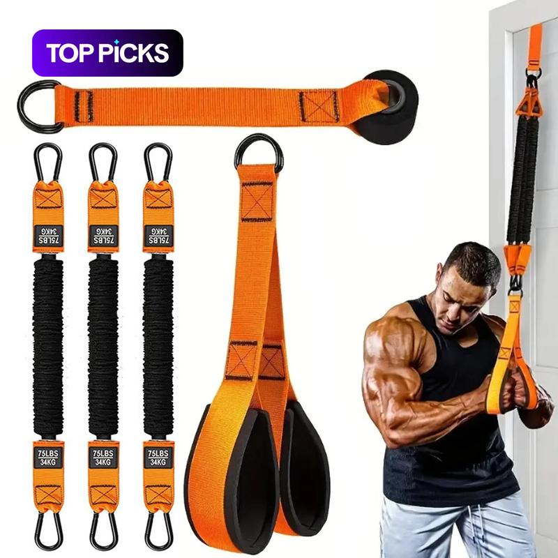 Best-selling 75-225 Lbs Home Fitness Training Set, Resistance Rope With Handle, Arm Strength Trainer, Triceps Rope For Strength Training