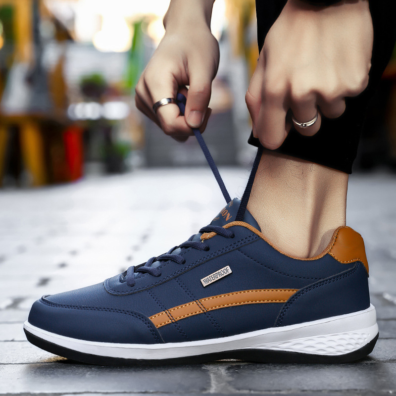 Cross-Border Men's Shoes Large Size Leather Sports Shoes Casual Student Sneakers Running Shoes 48 Sizes
