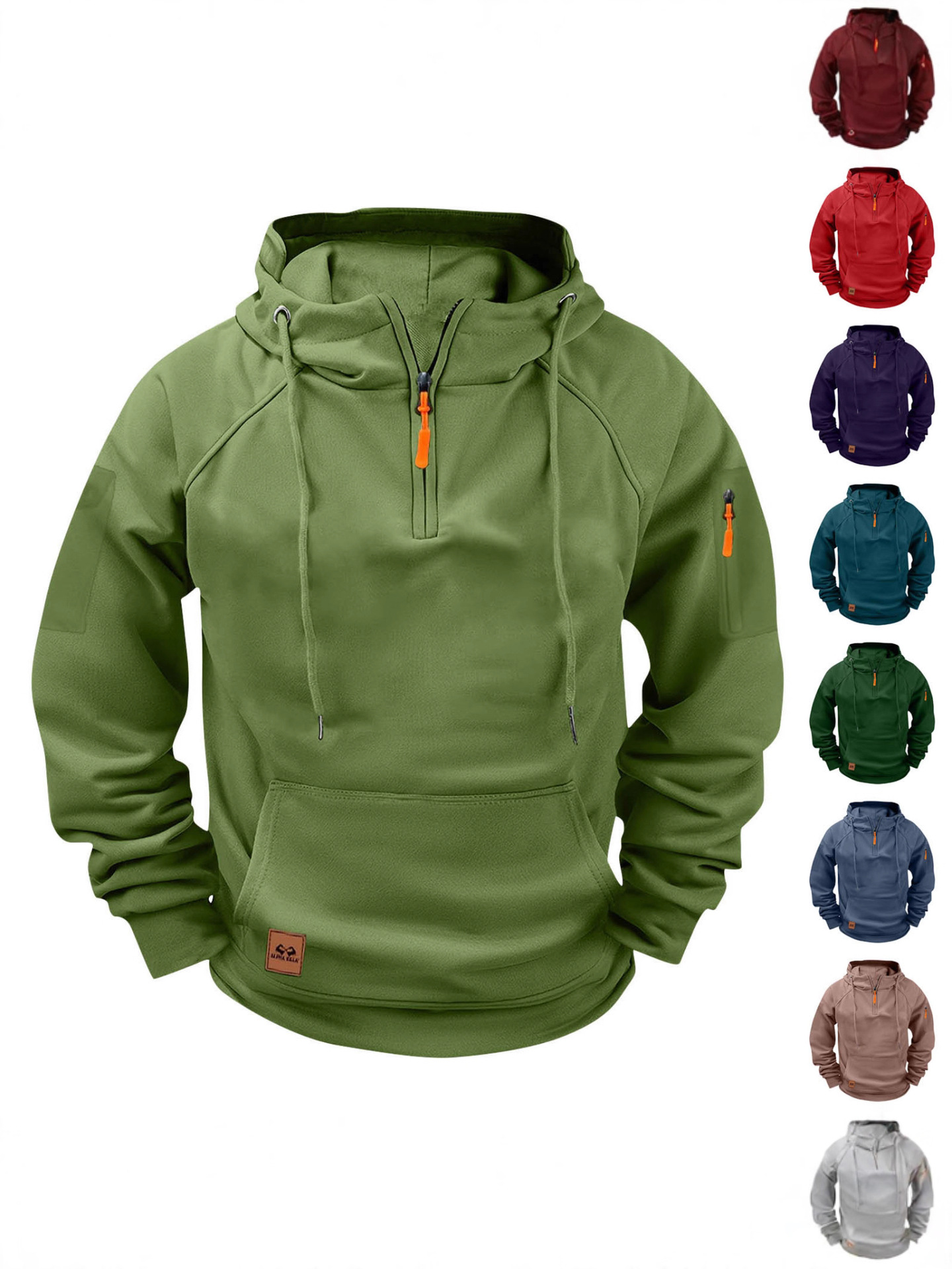 2025 New Cross-Border Spring And Autumn Men's Sweatshirt Hoodie Zipper Multi-Pocket Pullover Sports Casual Sweatshirt — 1