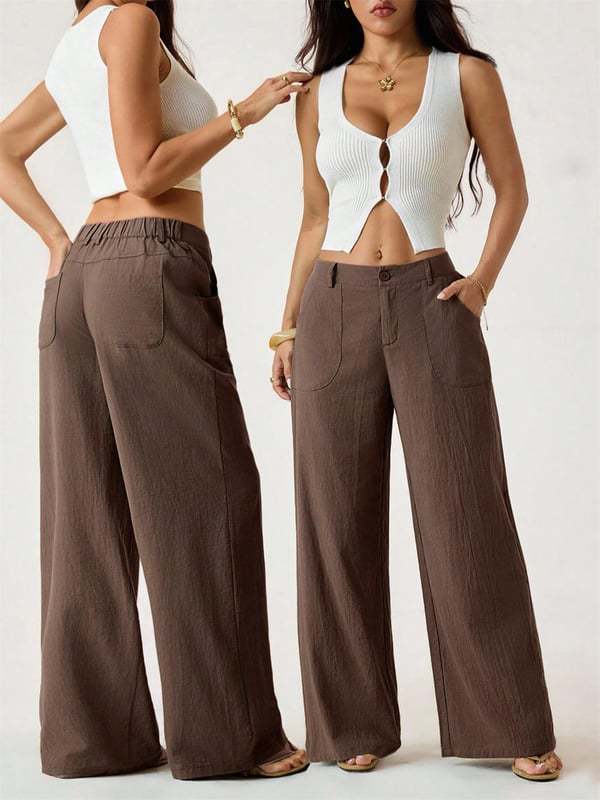 Spring New Cotton Linen Wide-Leg Pants